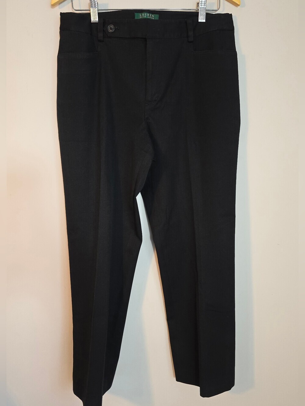 Vintage Lauren Ralph Lauren Black Dress Pants Women Size 14 Career Y2K